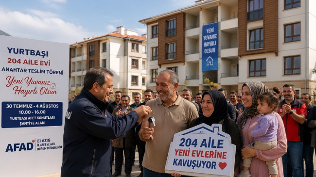 Yurtbaşı’nda 204 Aile Evlerinin Anahtarını Teslim Alıyor