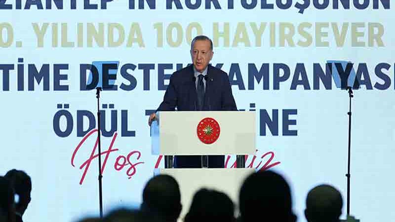 Cumhurbaşkanı Erdoğan, Eğitime Destek Kampanyası Ödül Töreni’nde konuştu