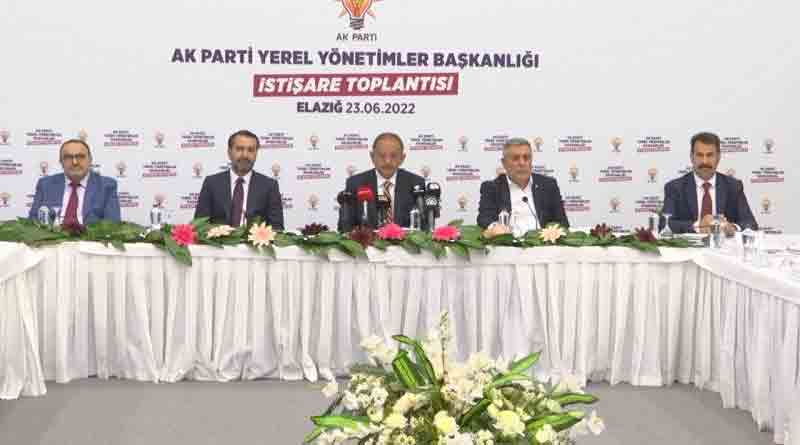 Elazığ’da AK Parti Yerel Yönetimler Başkanlığı İstişare Toplantısı Yapıldı