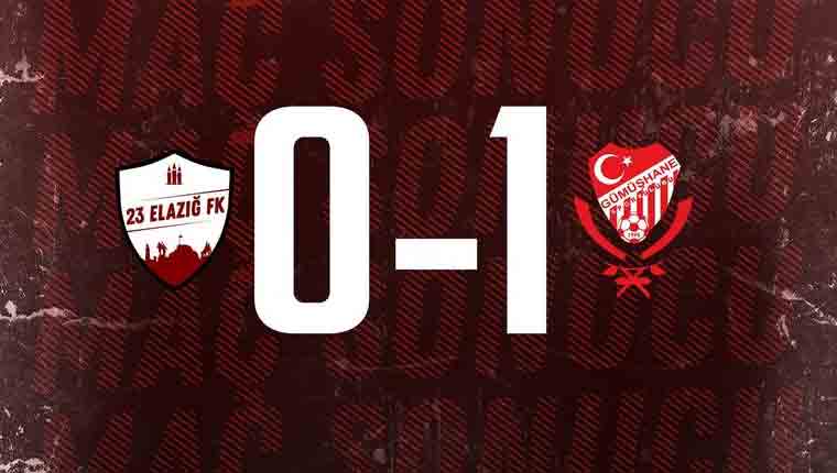 23 Elazığ FK: 0 – Gümüşhanespor: 1