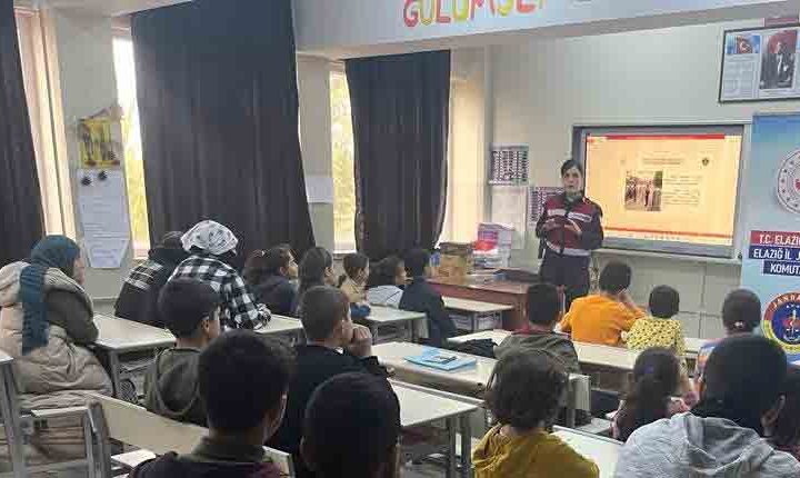 Baskil Mustafa Bilbay İlkokulunda öğrenim görmekte olan 57 öğrenciye Kişisel Güvenlik Tedbirleri ve Suçtan Korunma Yöntemleri hakkında bilgilendirme yapıldı