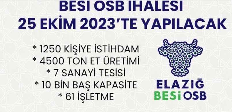 Besi OSB İhalesi 25 Ekim’de Yapılacak