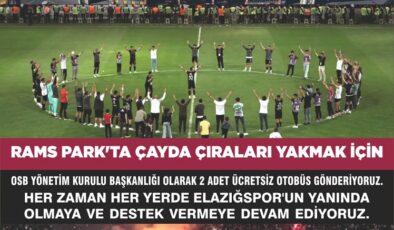 Elazığ OSB’den Elazığspor’a Destek!