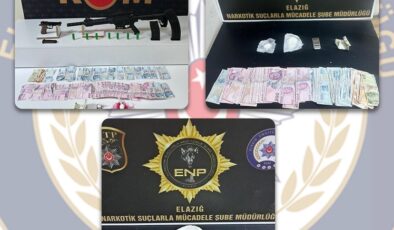 Elazığ’da Uyuşturucu ve Silahlara Yönelik Operasyon: 5 Kişi Gözaltına Alındı
